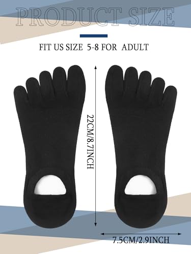 Image of Bencailor Women Toe Socks Cotton No Show Sock | 6 /12 Pairs Low-cut Socks with Toes Separated, Soft Breathable Cotton, Ankle Five-finger Sock for Running Athletic Daily Wear