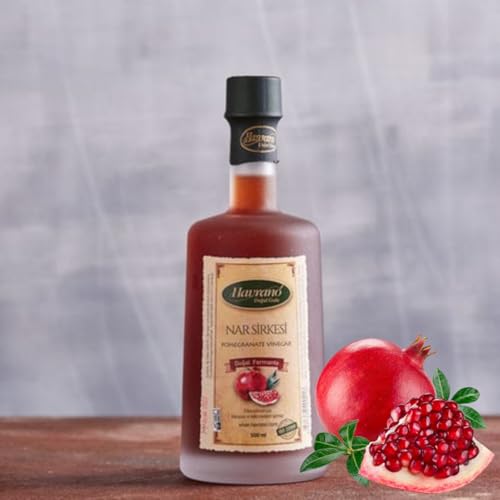 Pomegranate Vinegar, Additive-free, 100% Natural, Organic, Fermented, Organic, Turkish Product, A Natural & Pure Flavor Elevate Your Dishes with Unique Flavor (500 ml / 16.9 fl oz)