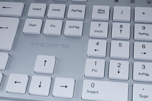Tacens Zenith, Combo Inalámbrico 3en1 con Tecnología DualLink 2.4 GHz, Teclado Completo Full-Size con SmartKey Copilot AI, Ratón Óptico 3200 dpi, Alfombrilla Nanotextil, Idioma Español, Blanco - imagen 4