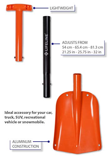 image for Lifeline 4017 Aluminum Sport Utility Shovel, 3 Piece Collapsible Desig