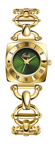 Montre à quartz vintage Gosasa avec chiffres romains, le cadeau idéal gravé d'élégance pour femme