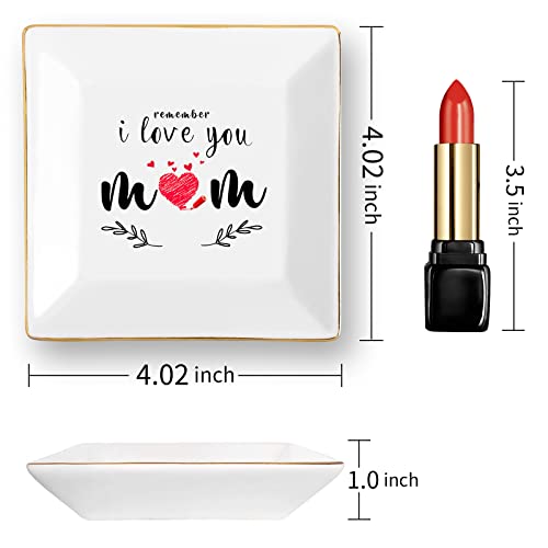 Image of Gifts for Mom from Daughter Birthday Gift for Women Mothers Day Gift | Presents,Moms,Grandma,Sister,in Law Best,Jewelry Dish,Unique,Trinket Tray,Ring Holder,Remember I Love You Mom