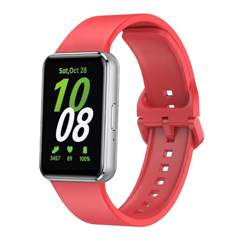 Image of Valente Silicone Watch Straps Compatible for Samsung Galaxy Fit 3 (Pack of 2)
