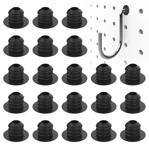 ZIUZI 100Pcs Pegboard Hook Locks, Peg Board Locks Stoppers Fit for 1/4 Inch Peg Board for Stopping Hooks from Falling Off (Black)