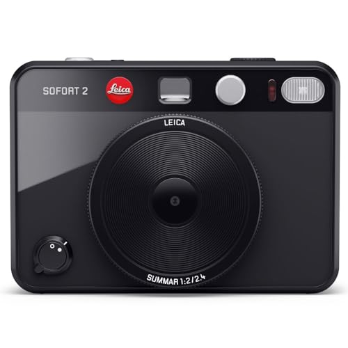 Leica Sofort 2 Digital and Instant Photo Camera with LCD Display, Two Shutter Releases, 10 Lens Effects, and Leica FOTOS App Support (Black)
