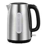 Eine große Kapazität von 1,7L reicht für bis zu 7 Tassen Wasser (250ml). Ideal für die ganze Familie.