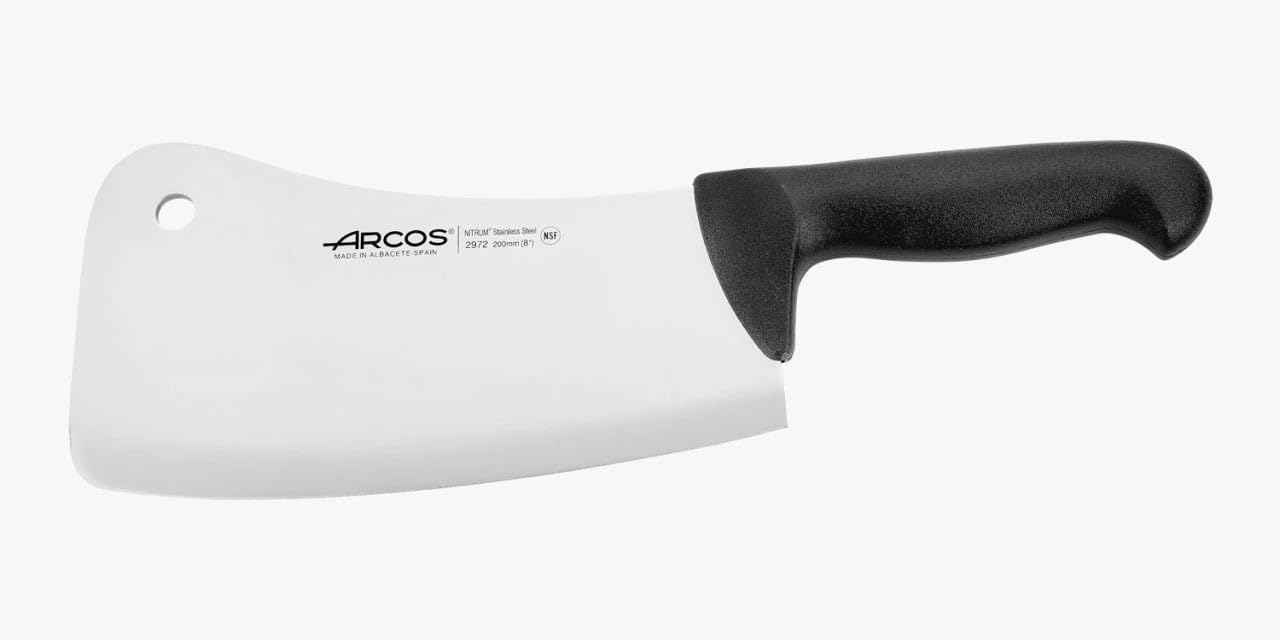 Arcos Serie 2900 - Hackmesser Metzgermesser - Klinge Nitrum Edelstahl 200 mm - HandGriff Polypropylen Farbe Schwarz