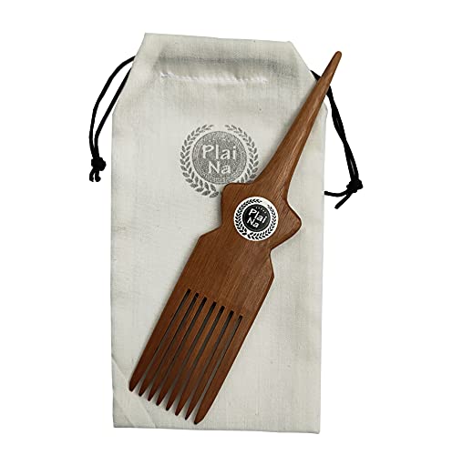 Plai Na Comb for African Hair |Parting Comb for Braiding Wooden Afro Pick Comb Hair Parting Tool