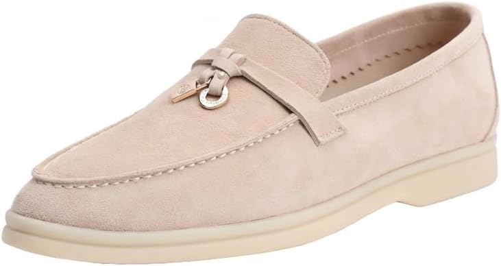 Women’s Summer Charms Suede Loafers – Premium Sheepskin Unlined Upper,Classic or Styles with Metal Detail for Casual, Office, Travel & All Day Wear