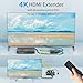 BolAAzuL 4K HDMI Extender Over Cat6/Cat7, 230ft Cat5/6/7 to HDMI Converter 1080P HDMI to Ethernet Extender Kit (TX and RX) HDMI to RJ45 Support HDMI Loopout, EDID, IR & PoC for PS4 HDTV Firestick