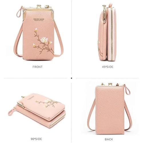 Forever Savour Women Sling Cross-Body Wallet with Mobile Cell Phone Holder, Rowgins Passport Crossbody Purse for Travel2