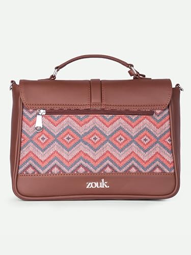 Image of ZOUK | Women's Vegan Leather | Stylish Handbag with Adjustable Strap, Top Handle |