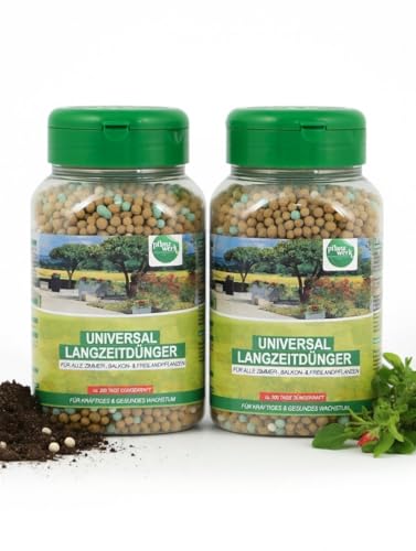 PFLANZWERK® Pflanzkübel Universal Langzeitdünger Blumenerde Premium Dünger 500g - 2 Stück - *LANGZEITWIRKUNG* *MINERALISCH* *DEUTSCHE QUALITÄTSWARE*