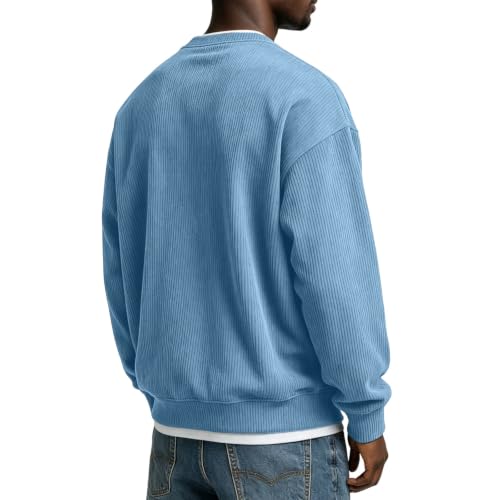 Corduroy Henley Shirts for Men Long Sleeve Casual Pullover Fall Shirt - image 5