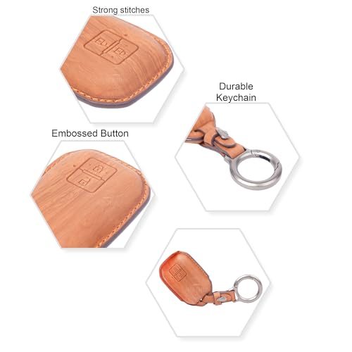 Image of Auto Thrill Premium Key Cover for Baleno, Grand Vitara, XL6, Swift, Brezza, Celerio, Ignis, Ertiga, Dzire, Fronx, Rumion, Glanza, Hyryder - 2 Button Smart Key