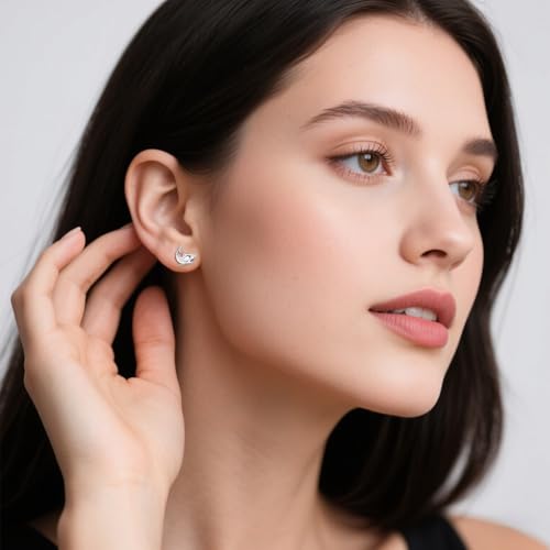 Dreamboat Opal Shark Stud Earrings for Women 925 Sterling Silver Hypoallergenic Ocean Animal Fish Jewelry Christmas Birthday Gifts for Shark Lovers4