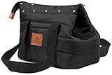 FUUFEE Bolsa de transporte para perros con colchón, para perros, gatos, cachorros pequeños, para coche, tren, avión, 35 x 25 x 20 cm (Royal negro)