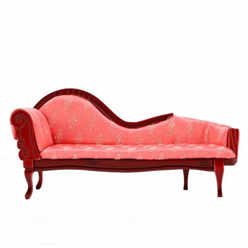 Sofá Compacto Escala 1/12 para Decoración de Salones en Casas de Muñecas 2