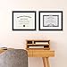 Americanflat 11x14 Black Diploma Frame - Displays 8.5x11 with Mat or 11x14 Inch Without Mat - Shatter-Resistant Glass - Hanging Hardware Included (2-Pack)