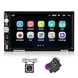 Rückfahrkamera-Eingang: inklusive wasserdichter Rückfahrkamera mit 12 IR-Licht. Wenn Sie den Rückwärtsgang einlegen, schaltet der Auto-Player nach ordnungsgemäßer Verkabelung automatisch auf das Bild der Rückansicht um und bietet Einparkhilfe. 【Service: lebenslange Online-Support-Anfrage, Antwort innerhalb von 24 Stunden