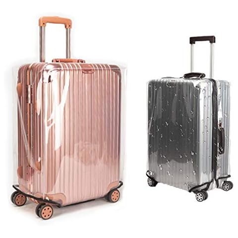 TVMALL Luggage Cover Transparent PVC Dustproof Waterproof Suitcase Cover Personality Classic Protective Case Suitable for 18" to 30" Luggage Cover