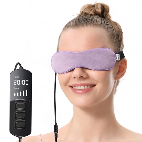Image of Aroma Season Heated Eye Mask for Dry Eyes, Warm Eye Compress with Flaxseed Graphene FIR for MGD, Dry Eye Syndrome, Chalazion Blepharitis Treatment, Steam Moist Heat Therapy to Unclog Glands (Purple)