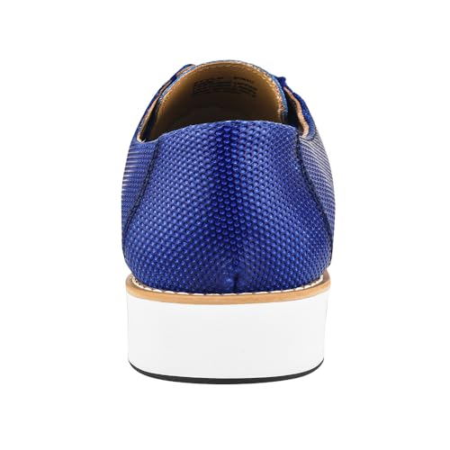 Image of LIBERTYZENO Mens Knitted & Animal Print Genuine Leather Adults Lace Up Oxford Dress Shoes for Easter Gift