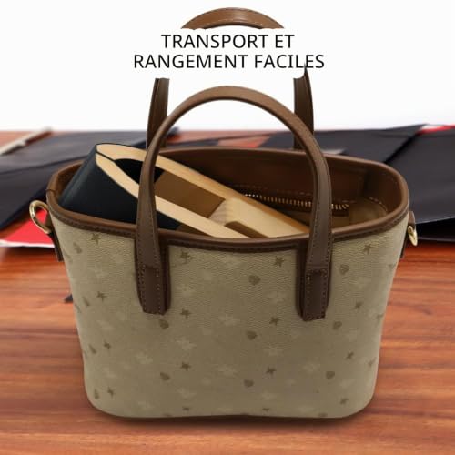 FASTTOBUY Outil de couture réglable pour poney en cuir - Outil amélioré réglable - Système de laçage pour maintenir le cuir lors de la couture du cuir (pince en bois pliable) – vue 5