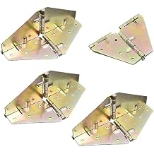 4Pcs Drop Leaf Table Support Folding Table Hinge 180Folding Cross Spring Hinges with Mounting Screws