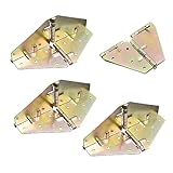 YIUWLMN 4Pcs Drop Leaf Table Support Folding Table Hinge 180°Folding Cross Spring Hinges with Mounting Screws