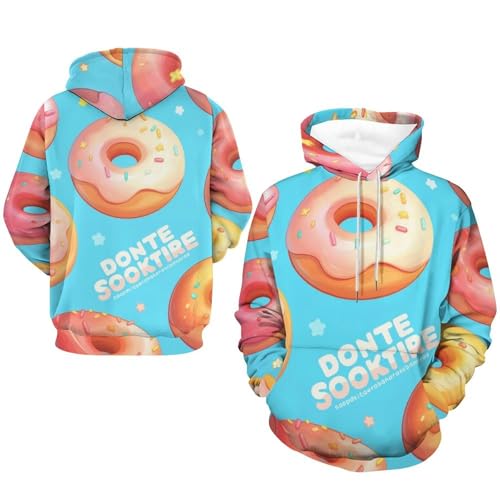Sweatshirt pull beignets de dessin animé pour vos moments de détente et sorties décontractées S