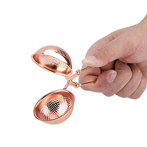 Tea Strainer, Stainless Steel Tea Filter, Tea Ball Infuser For Brewing Loose Leaf Tea And Mulling Spices Seasonings, With Long Handle, Rose Gold #TOP5