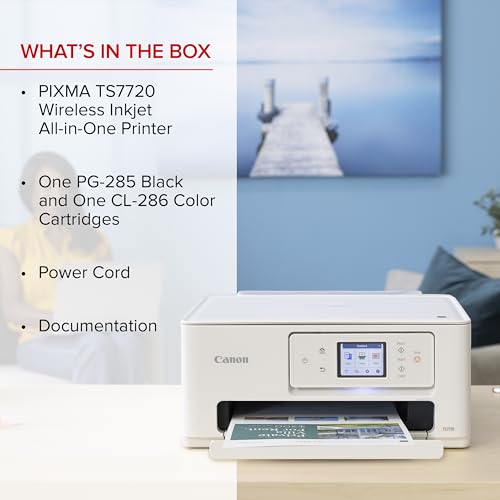Canon PIXMA TS7720 Wireless All-in-One Color Inkjet Printer – Print, Copy, Scan – Auto Duplex, 15/10 PPM, 2.7” Touchscreen, Compact Home Photo Printer with Easy Setup - image 6