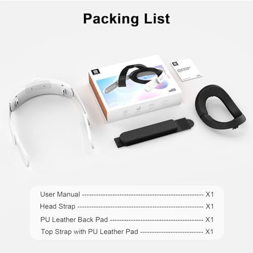 AMVR diadema compatible con Quest 3 accesorios, 0,45 lb comodidad élite correa de muñeca conjunto reduce el estrés facial, correa ajustable halo mantiene el auricular estable Mejorar su experiencia VR