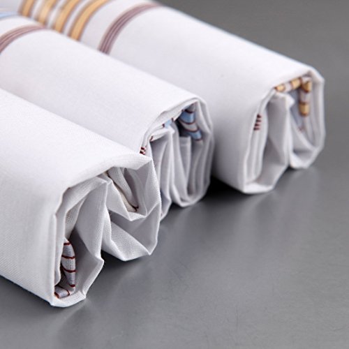 Men's Three Piece Cotton Handkerchief Set Good Gift Ideas With Box �C Grey,Blue, Yellow Mh1043 One Size Brown #TOP3