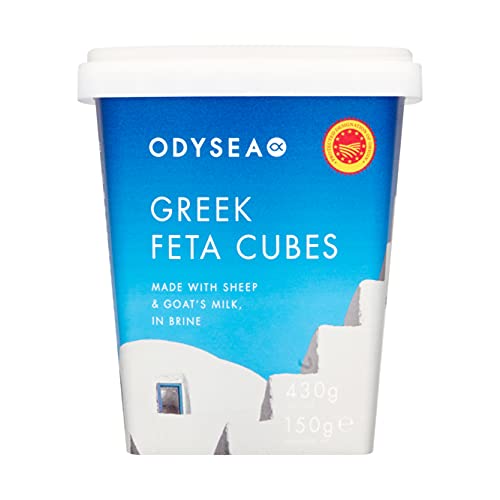 Odysea PDO Feta Cubes in Brine (430g) Greek Feta Cheese (150g)