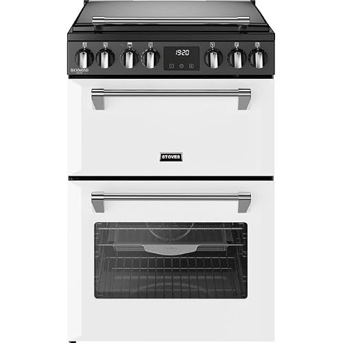 Image of Stoves 60cm wide Double Oven Richmond DX MRA 60Ei RTY Mini Range Electric Cooker with Induction Hob - Icy White - A/A Rated