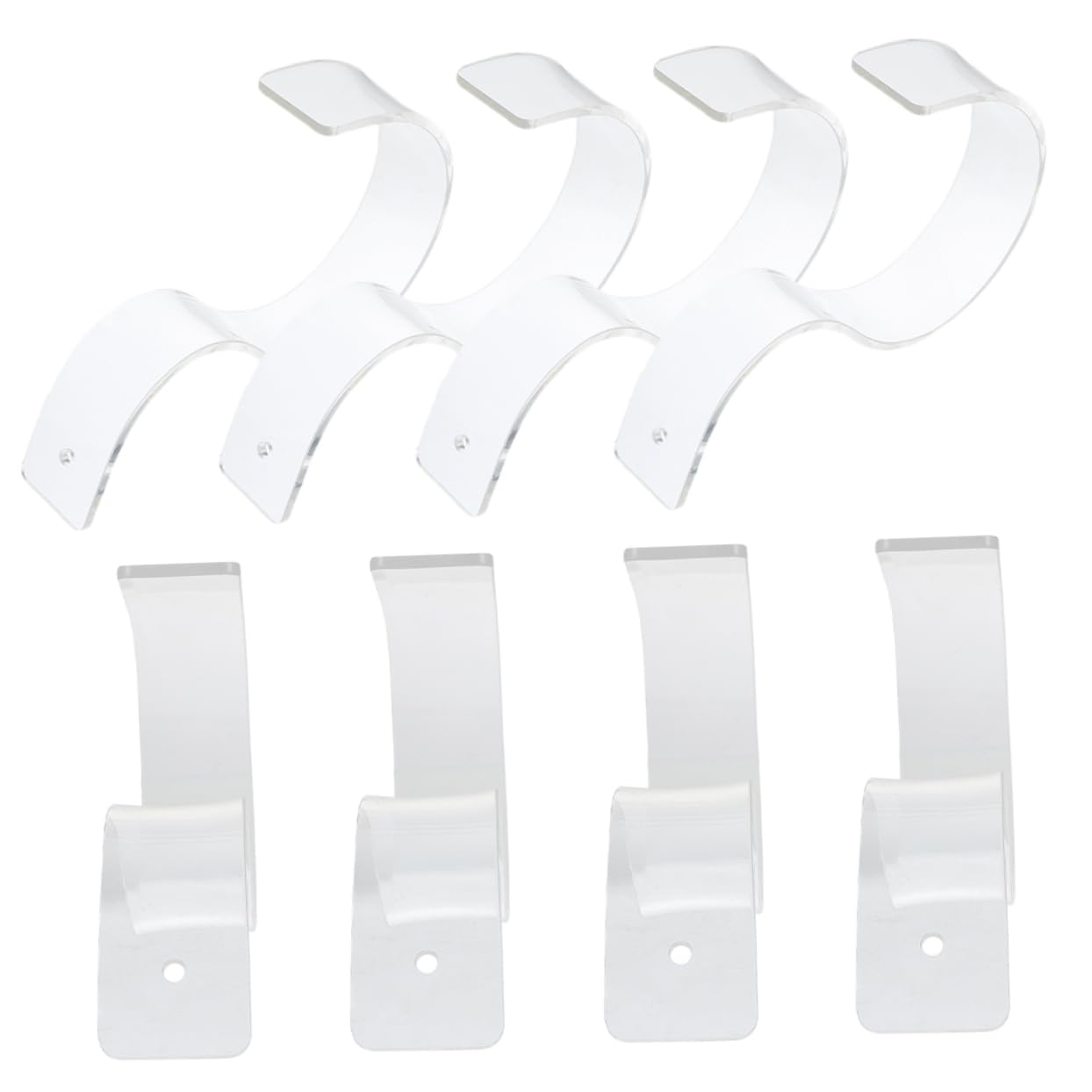 Organizer Per Cinture In Acrilico - Set 8 Pezzi | Design Curvo Salvaspazio | Per Armadio O Negozi - Foto 6