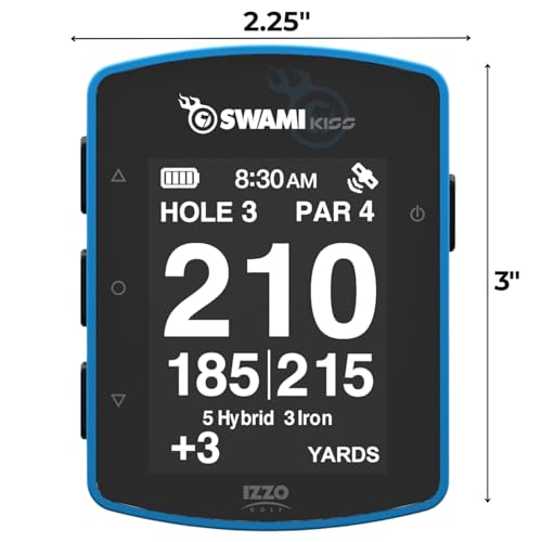 Swami KISS 2.0 Handheld Golf GPS Ragnefinder with Integrated Magnets - Blue - Image 6