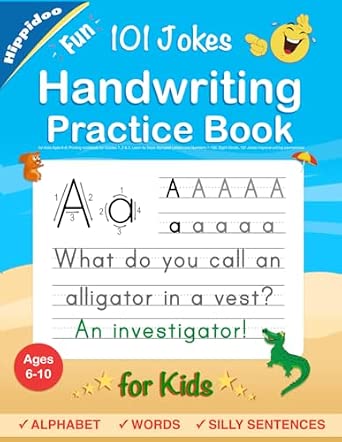 Handwriting Practice Book for Kids Ages 6-10: Printing Workbook for Grades 1-4