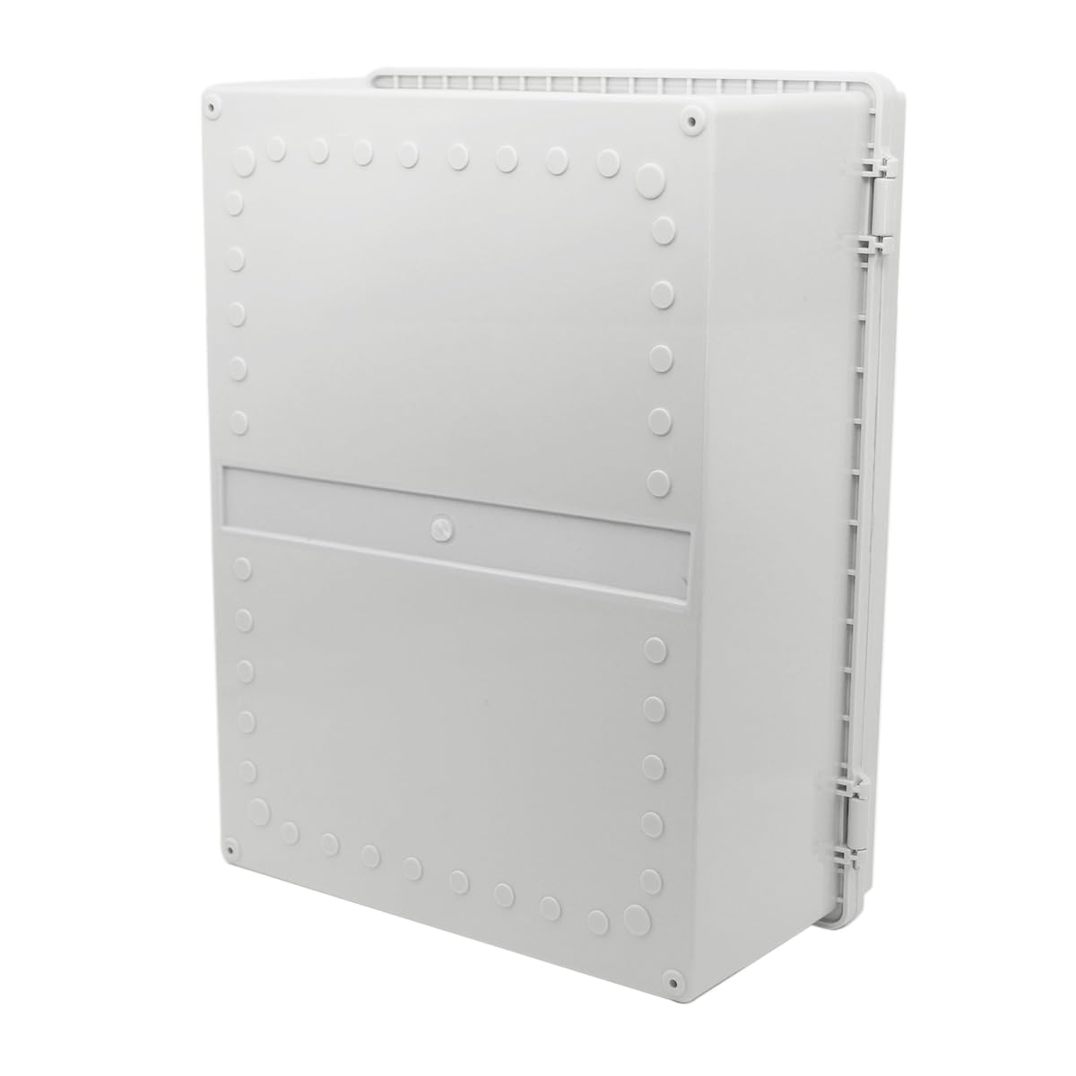 Zulkit Junction Box ABS Plastic Waterproof IP65 Electrical Boxes Hinged Shell Outdoor Universal Project Enclosure with Mounting Plate and Wall Brackets Grey (390x290x160 mm)