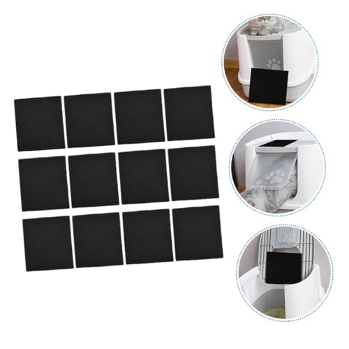 Yardwe 12Pcs Caixa De Filtro De Maca De Gato Suprimentos De Maca De Algodão Almofadas De Filtro De M
