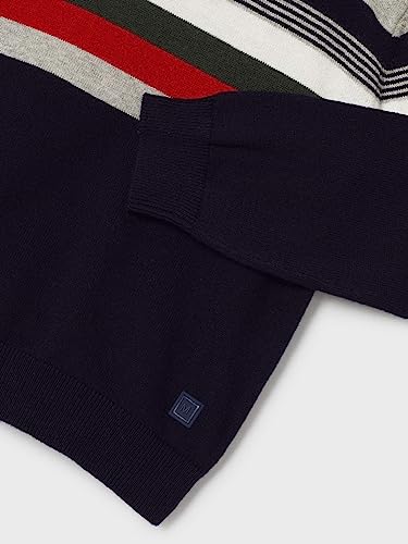 Mayoral Stripes Sweater for Boys Navy3