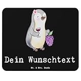 Mr. & Mrs. Panda Personalisiertes Mauspad Weinhändlerin Herz - Personalisierte Geschenke, Geschenk, Büro, Mousepad Bedrucken, Mausunterlage, Selbst, Mausmatte
