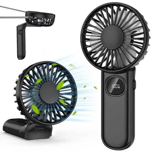 携帯扇風機 ハンディファン 2024新登場 手持ち扇風機 5段階風量 3in1機能搭載 大風量 Type-C 充電式USBせんぷうき 180°折り畳み 静音設計 最大18H時間動作 手持ち 卓上 首掛け ミニ 小型扇風機 揺れない ストラップ付き コンパクト 熱中症対策 花火大会 通勤通学 家事/オフィス最適 プレゼント