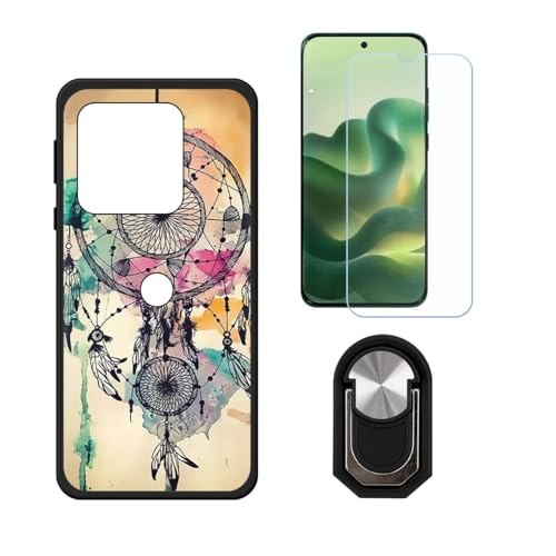 BMPNLSZ �K�p Motorola Edge 70 Fusion�p+HD�����K���X�ɓK�����ėpTPU�P�[�X�A�V���J�Q���P�[�X�o���p�[�ی�o�b�N�P�[�X-�ɓK����9�d�x�X�N���C�u�h�~�X�N���[���v���e�N�^(6,8") + ���O���\�Ŕėp�I��360�x��]��