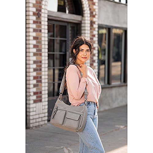 Image of JESSIE & JAMES Large Concealed Carry Crossbody Bag For Women Gunbag Shoulder Purse With Detachable Holster
