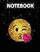 Birthday Face Blowing a Kiss Emoticon Christmas Journal Line - Flower Paperback Cover - Letter Size - 130 Pages