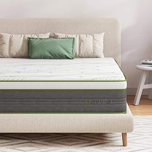 Novilla Full Mattress,12 Inch Gel Memory Foam Hybrid Mattress in a Box with Individual Pocket Springs, Motion Isolation & Pressure Relief, Medium Firm Full Size Bed Mattresses, vigour