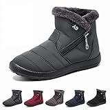 Wasserdichtes Premium-Material: Diese Podojoy Winterstiefel bestehen aus einem hochwertigen, wasserfesten Obermaterial, das Ihre Füße auch bei Regen oder Schnee zuverlässig trocken hält. Zusätzlich bieten die gesteppten Nähte eine extra Schicht Wärmeisolierung